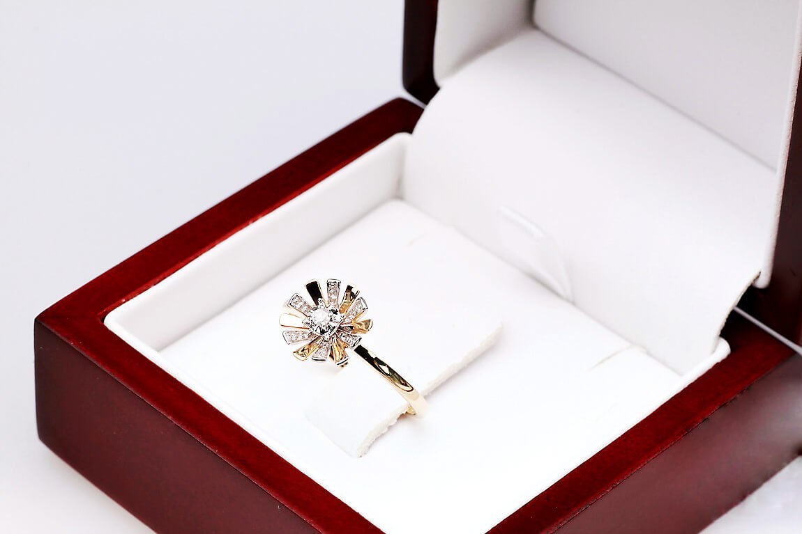 Emaga Złoty pierścionek PXD1876 - Diament